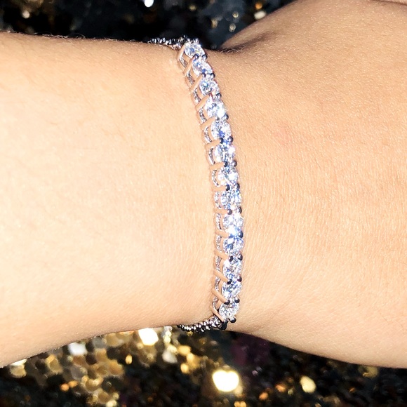 Jewelry - VVS certified 1.30 carat bolo bracelet Moissanite diamond GRA certificate incl.